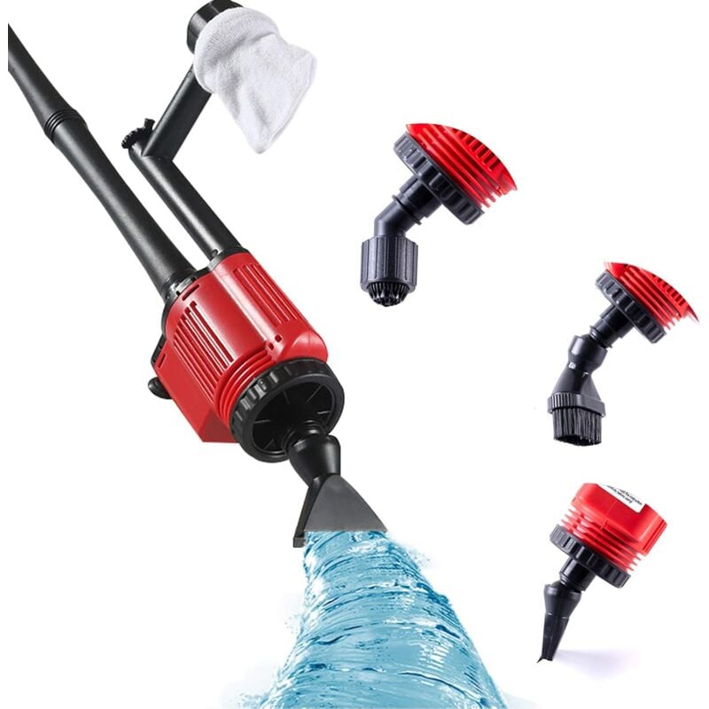 Aspirateur électrique pour aquarium - Nettoyeur de sable - Longziming 6 en 1 - Réservoir à poisson - Nettoyeur de gravier - Siphon pour aquarium