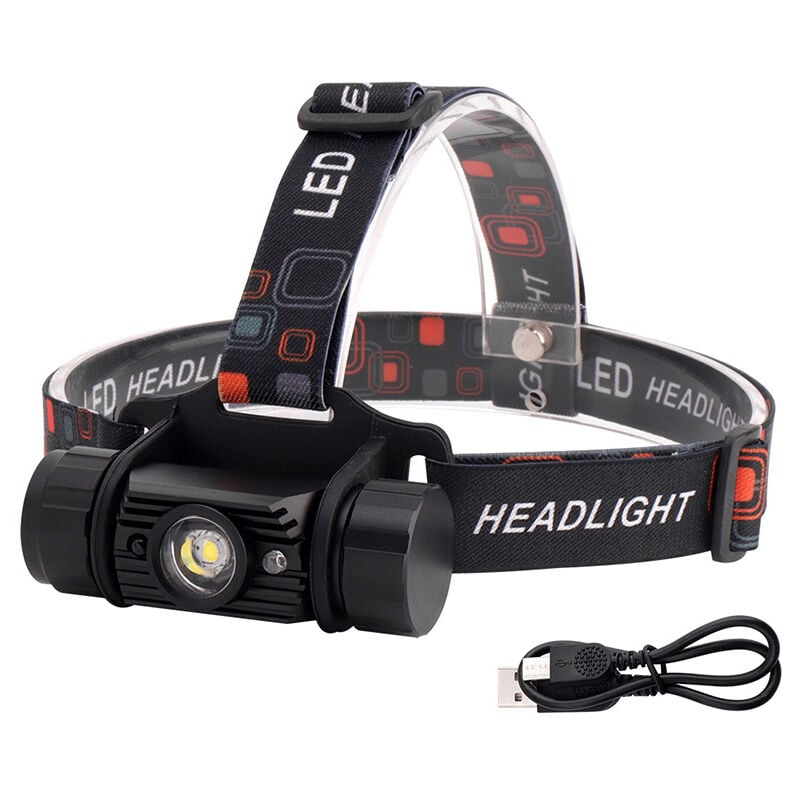 Phare multifonctionnel puissant Puissance maximale 2500 lumens Portée maximale 166 m ipx 8 lampe frontale led rechargeable étanche pour le sport, le