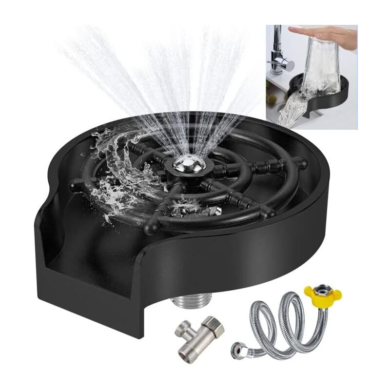 Shmshng - Rince Verr Evier Automatique, Lave Verre Evier de Cuisine, Accessoire Evier Cuisine pour le Logement, le Bar et le Restaurant Nettoyage du