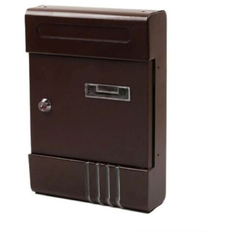 Kaela - Cassetta Postale In Metallo Porta Lettere Chiave Buca Posta H2803 Marrone 56852 -