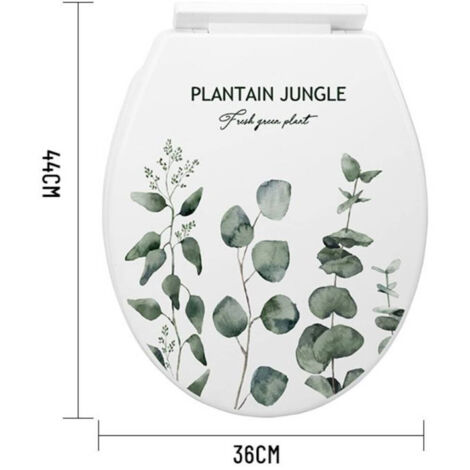 Kaela - Copriwater Universale In Plastica Super Resistente 44x36cm Decorazione Piante -