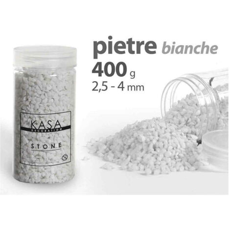 Kaela - Pietre Decorative Vaso Piante Lavoretti Decoupage Bianche 400 Gr 2,5-4 Mm 735639 -