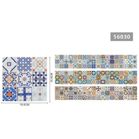 Kaela - Set 2pz Piastrella Decorativa Sottobicchiere Con Fantasie Ass. 10,8x10,8cm 56030 -