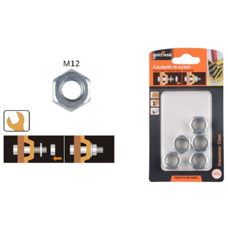 Kaela - Set Confezione 60gr. Dado Dadi Esagonali Bulloni Dimensione M12 Filettati 90855 -