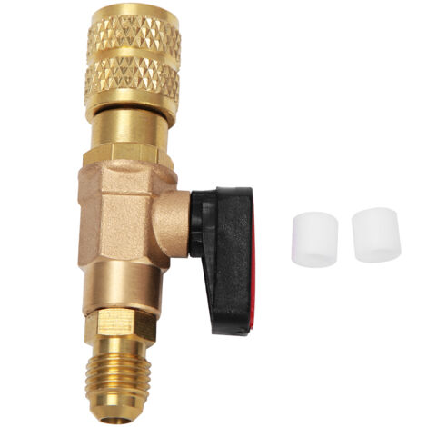 Kältemittelanschlussadapter G1/4 G5/16 für R410A 45 bar Hochdruck-Kugelhahn