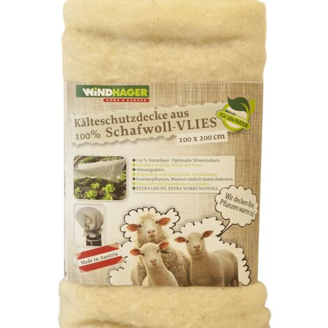 Kälteschutz Vlies aus Schafwolle 2x1m