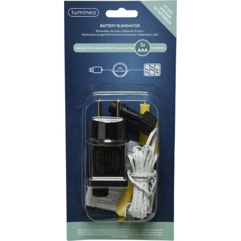 LUMINEO Kaemingk 4.5Volt Batterie Adapter AAA weiß,3x AAA Batterie Adapter