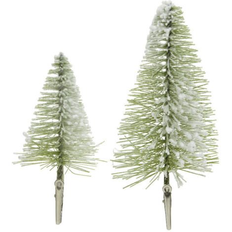 Kaemingk Bürsten Minibaum am Klipp grün 27 cm Weihnachtsdeko