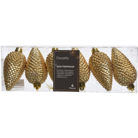 kaemingk KAEMINGK - Box pigne in plastica oro 8cm Cod. 028570