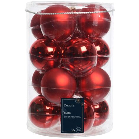 kaemingk KAEMINGK - Box sfere vetro rosse 8cm Cod. 140720