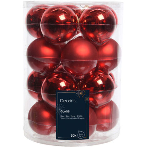 kaemingk KAEMINGK - Box sfere vetro rosso 6cm Cod. 140226