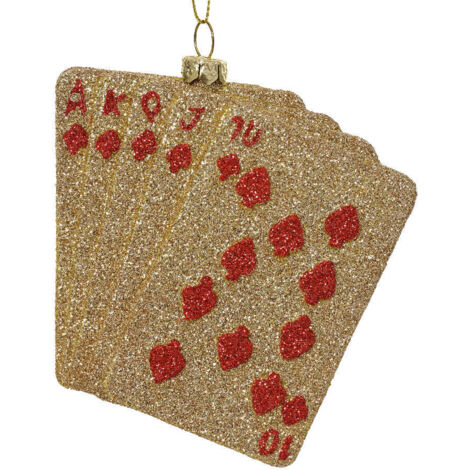 kaemingk KAEMINGK - Carte da gioco natalizie glitter 10cm Cod. 537347