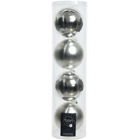 kaemingk KAEMINGK - Sfere in vetro argento 10cm Cod. 141501