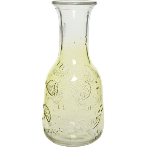 Kaemingk Karaffe Glas zartgelb Deko-Accessoires