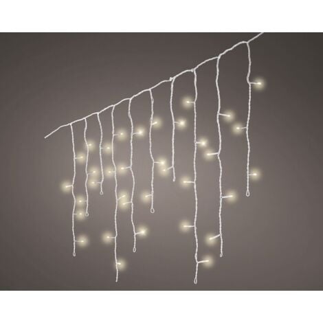 PERAGASHOP Kaemingk LED Lichtervorhang Icicle Lights 175 Lichter 7,5 m weiß Weihnachtslichterketten