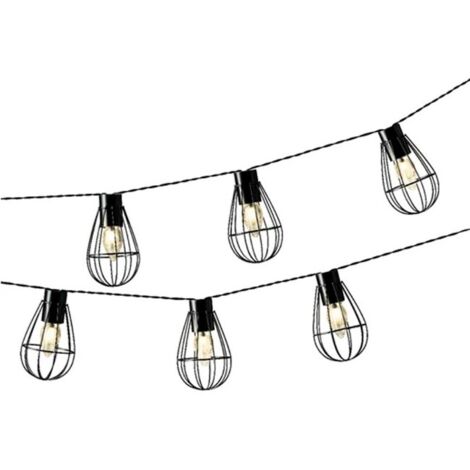 Kaemingk Luci da Esterno Solar String Lights Iron Bianco Caldo 8 Led