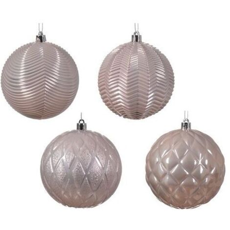 Kaemingk Pallina Albero Sfera Blush Pink Assortito
