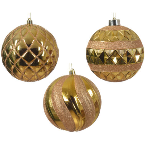 Kaemingk Pallina Albero Sfera Light Gold Assortito