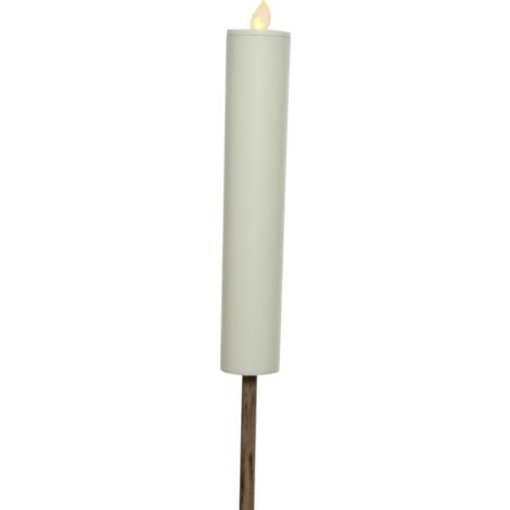 EDM Kaemingk Solar Stabkerze Ø 4 x 90 cm weiß Solar Stabkerze