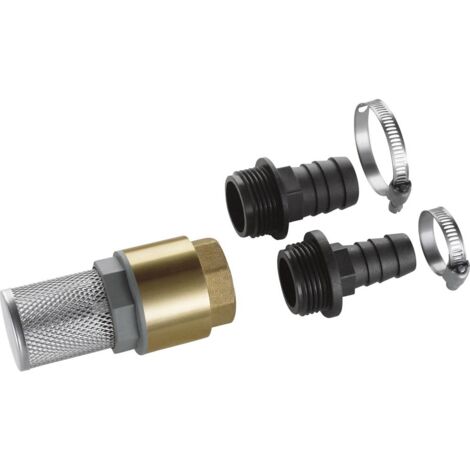Kärcher 6.997-341.0 Clapet de pied Ø 16 à 19 mm (3/4), Ø 25 mm (1) métal, plastique - noir, argent, or