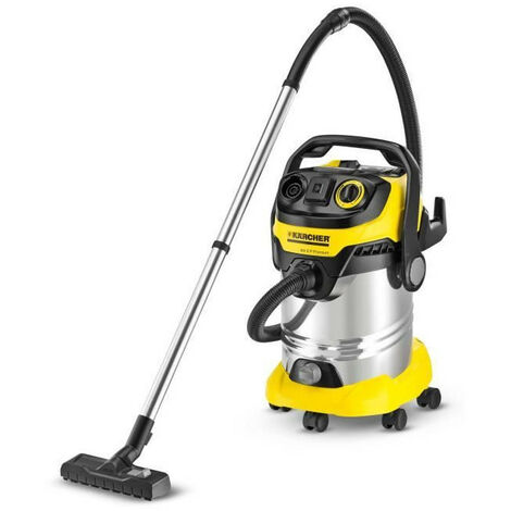 KÄRCHER Aspirateur professionnel eau-poussiere WD 6 P Premium - Cuve inox 30 L - 1300 W - Gris et jaune