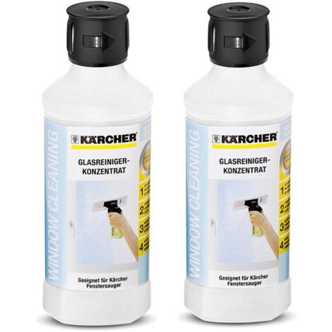 Kärcher Glasreiniger Konzentrat RM 500 Set: 2 x 500 ML für WV 50 / 60