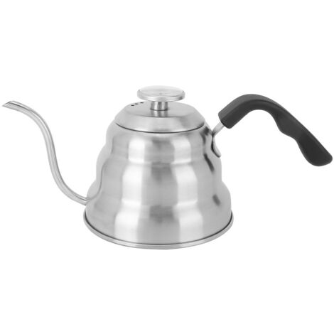 Kaffee-/Teekanne aus Edelstahl mit rutschfestem Griff und eingebautem Thermometer (1,2 l)
