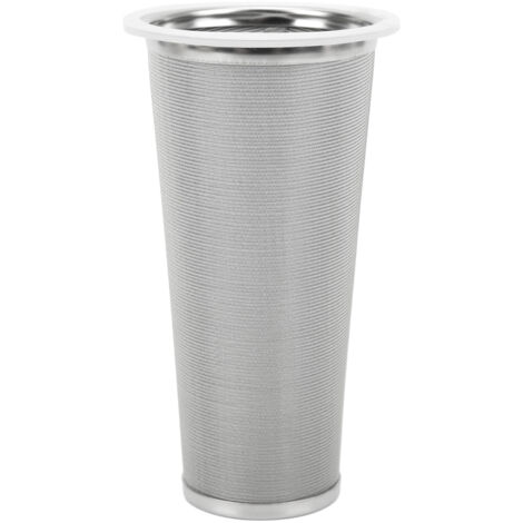 Kaffeefilter aus Edelstahl 304 für Cold Brew, Siebkegel mit weißer Gummidichtung, ideal für Fruchtgetränke, 8x15cm.