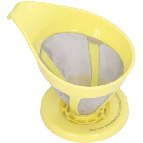 Kaffeefilter aus Edelstahl, Trichterform für Filterkaffee, Feinpulverfilter für Kaffeemaschinen und manuelle Brühmethoden, Gelb