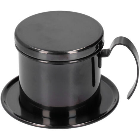 Kaffeefiltermaschine aus Edelstahl 304 für Zuhause, Büro und Küche – Schwarz