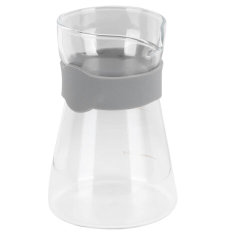 Kaffeemaschine mit Ausgießer und Skala aus Borosilikatglas für die Zubereitung von hausgemachtem Kaffee (transparent)