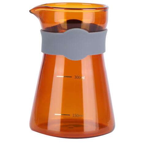 Kaffeemaschine mit Ausgießfunktion und Waage aus Borosilikatglas für die Zubereitung von hausgemachtem Kaffee (Braun)