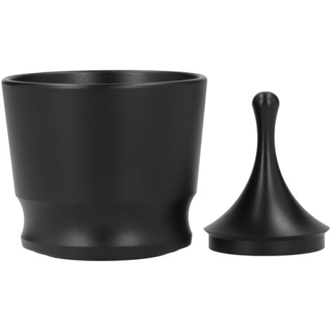 Kaffeemessring aus Edelstahl 304, 58-mm-Pulverbehälter, schwarz, Barista-Zubehör