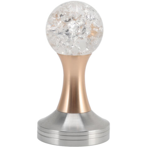 Kaffeereibe aus Edelstahl mit Kristallkugelfuß und Goldfinish, 53 mm