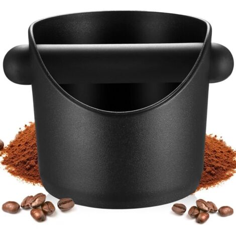 Kaffeesatzbehälter mit herausnehmbarer Mahlgutleiste, Zubehör für Barista-Kaffeemaschinen, mit rutschfestem Boden (schwarz)