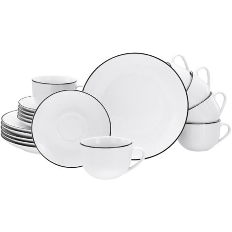 CREATABLE Kaffeeservice 'Black Line' 18-teilig