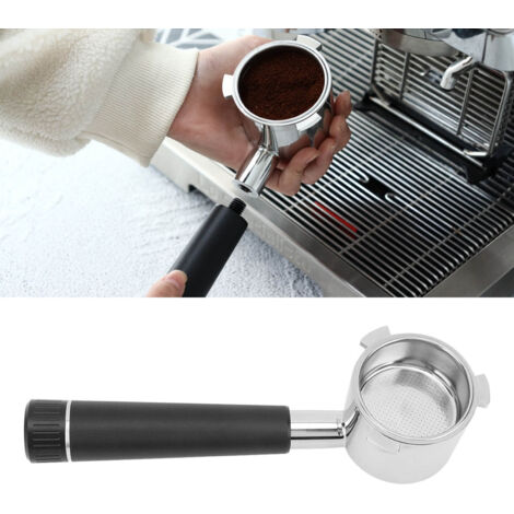 Kaffeesiebträger, Edelstahl 304, ohne Ring, für DeLonghi Serie 9, 51 mm, Schwarz