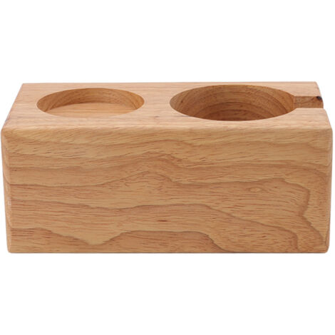 Kaffeetamperhalter aus Buchenholz mit Ständer und Spender, Zubehör für Kaffeebars, passend für 58-mm-Tamper, Holzfarbe