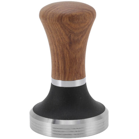 Kaffeetampon aus Edelstahl mit Holzgriff, flacher Boden 53 mm/2,1 Zoll für perfekte Extraktion