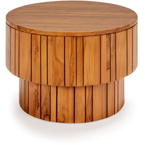 Kaffeetisch 70x70x50 Holz Teaksand außen / Möbel für alle Stile, um zu Hause eine Note zu verleihen