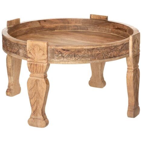 Kaffeetisch aus Holz, Ø 74 cm
