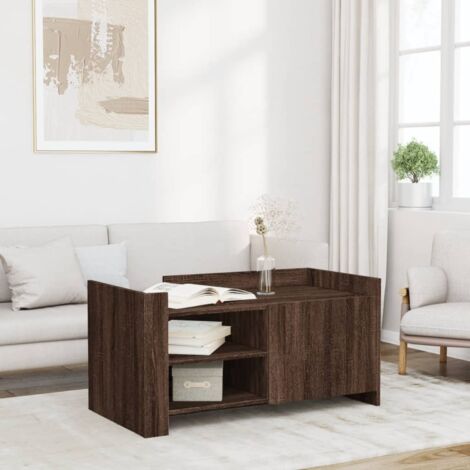 Kaffeetisch Eiche braun 100x50x50 cm Spanplatte