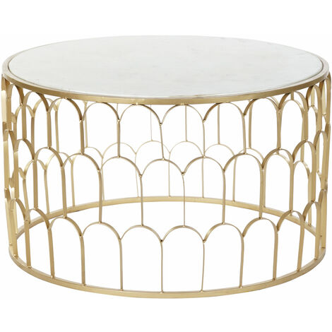 Kaffeetisch für Eisen Marmor Marmor 87x87x51.5 Goldener Eisen Marmor Multicolor -Farbmaterialfamilie Niedrige Tische