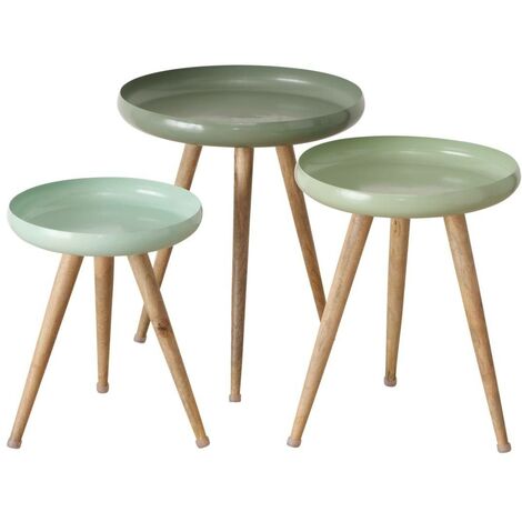 Kaffeetische MASDOUR, Mangoholz, 3er-Set