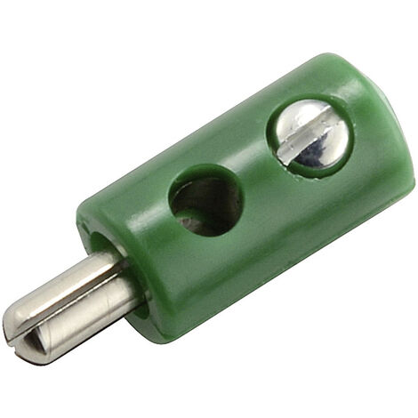 Kahlert Licht  Miniatur-Bananenstecker Stecker, gerade Stift-Ø: 2.6 mm Grün 1 St.