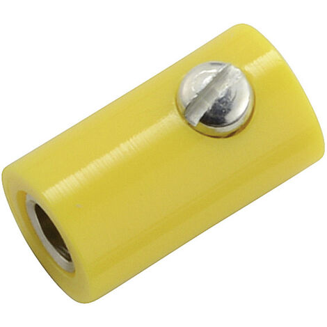 Kahlert Licht  Miniatur-Laborbuchse Buchse, gerade Stift-Ø: 2.6 mm Gelb 1 St.