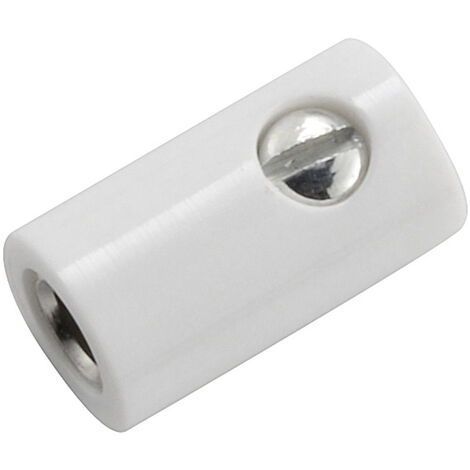 Kahlert Licht  Miniatur-Laborbuchse Buchse, gerade Stift-Ø: 2.6 mm Weiß 1 St.