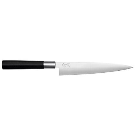 KAI Wasabi Black flessibile Coltello da Filetto 18,0 cm Lunghezza Lama - acciaio inossidabile 6A/1K6 lucidato 58 (±1) HRC - manico in polipropilene nero - coltello da filettare - Made in Japan