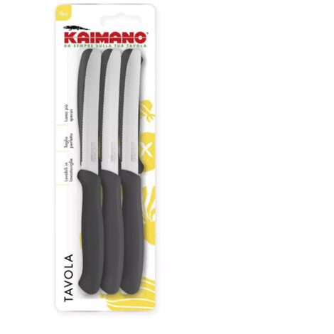 Kaimano Coltello da Tavola Italicus 6 Pezzi nero