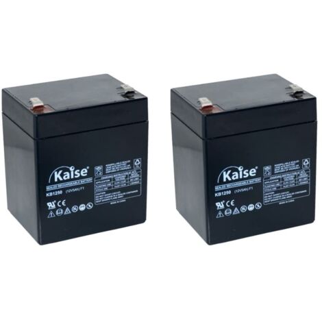Kaise Batteria al piombo AGM VRLA 12V - 5Ah / Modello KB1250 F1 / 2 pezzi